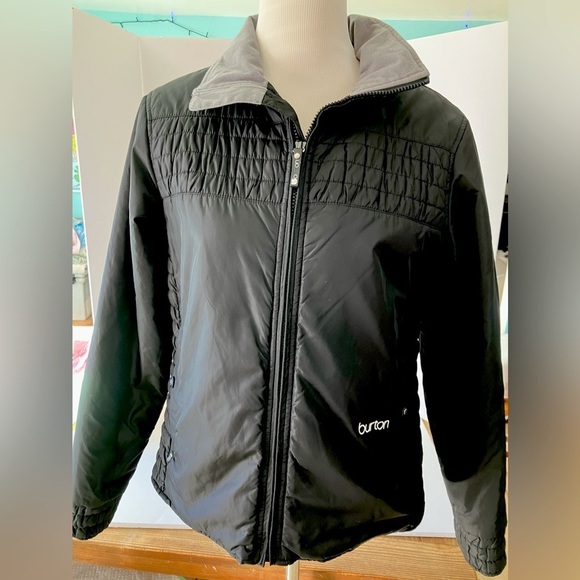 Women’s Thin SkiJacket/Coat, Black/Gray, Large; Full Front Zipper, Burton - Picture 1 of 11